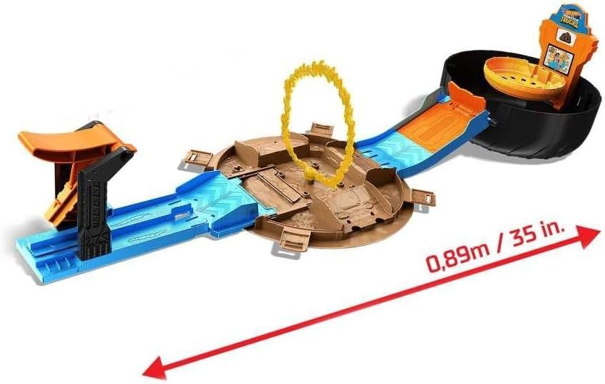 Hot Wheels Monster Trucks Stunt Tire Playset, Includes 3 Hot Wheels Monster T…