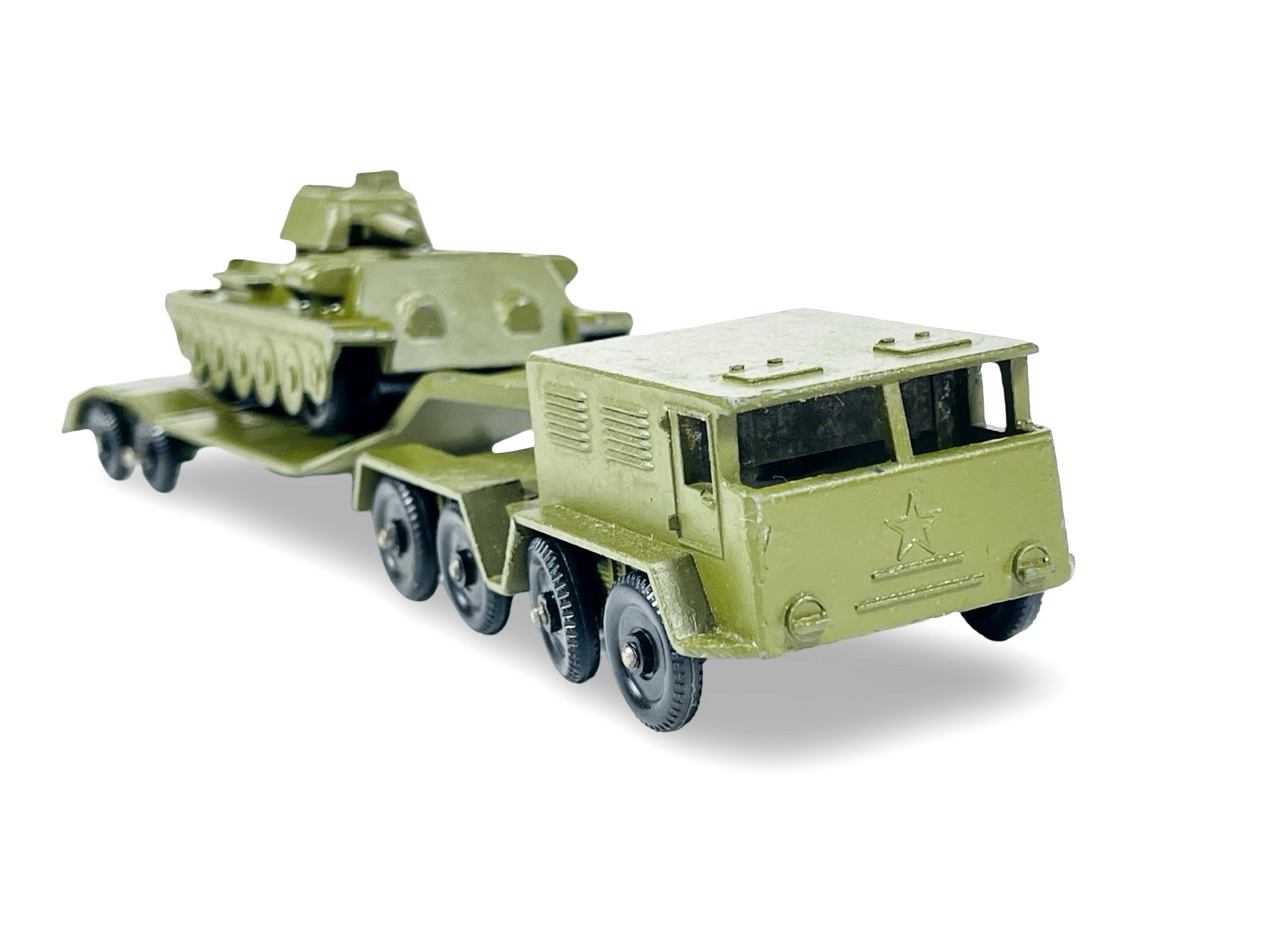 Vintage USSR Tank and Transporter – Loose Diecast 8″ in Length