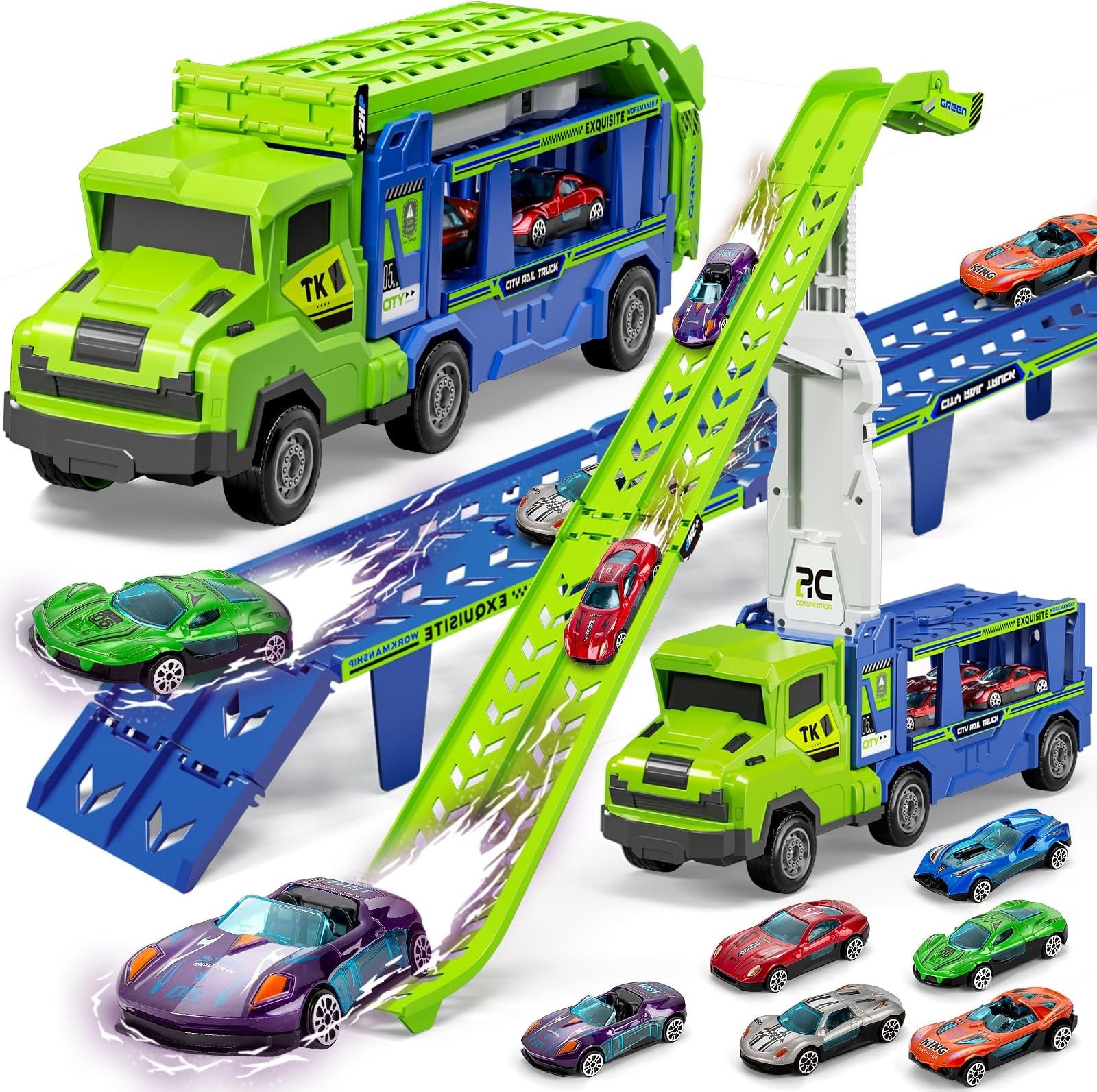 Kids Toys for 3 4 5 6 7 8 Years Old Boys, 3 in 1 Carrier Truck Transport Car …