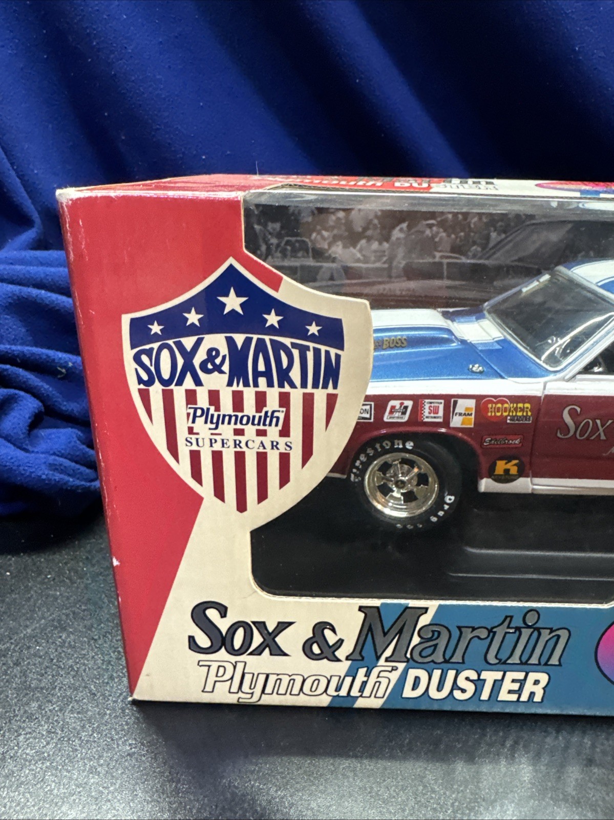 RARE 1/18 Ertl 1970 Plymouth Duster Sox and Martin by Supercar Collectibles