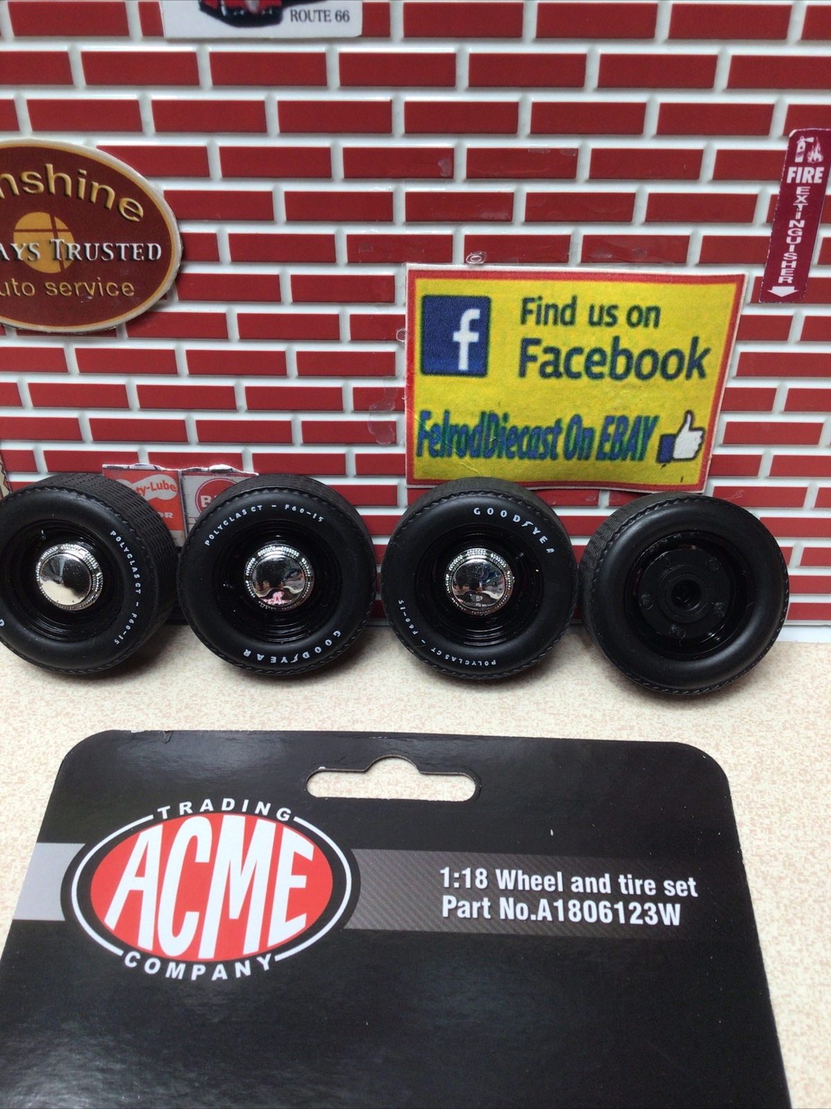 1/18 ACME Mopar Black Steel Wheel and Tire Set A1806123W Last Ones In Stock