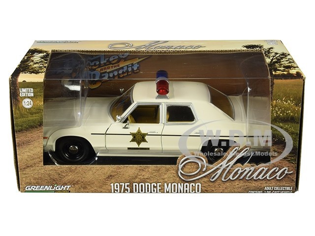 1975 DODGE MONACO CREAM “HAZZARD COUNTY SHERIFF” 1/24 MODEL BY GREENLIGHT 84094