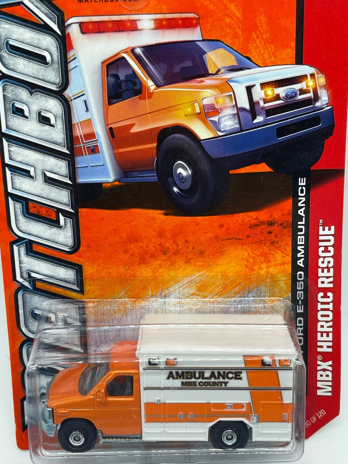 New/Sealed 2012 Release 2009 FORD E-350 AMBULANCE #30/120 Heroic Rescue HTF!