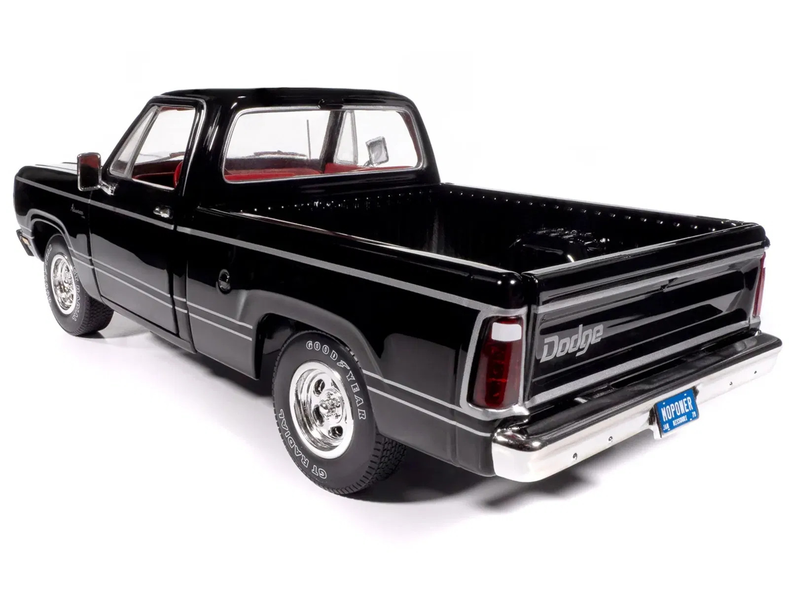 1979 Dodge Adventurer Sweptline Pickup Truck Black with Red Interior “American M
