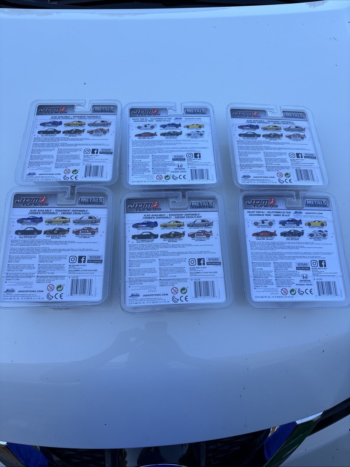 Jada Toys Metal JDM Tuners Nissan X2, Toyota X2, Honda 1 & Datsun 1 New Sealed