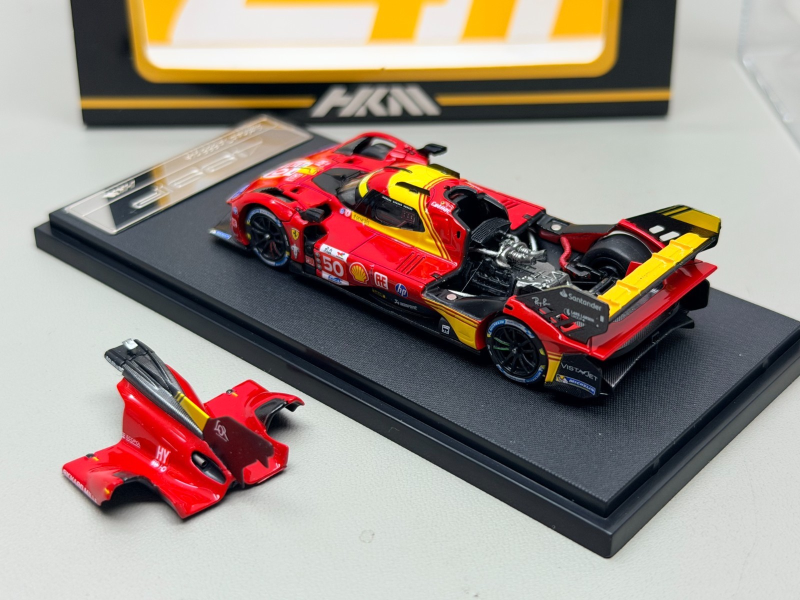 HKM 1/64 Ferrari 499P Hypercar Le Mans Alloy Car Model
