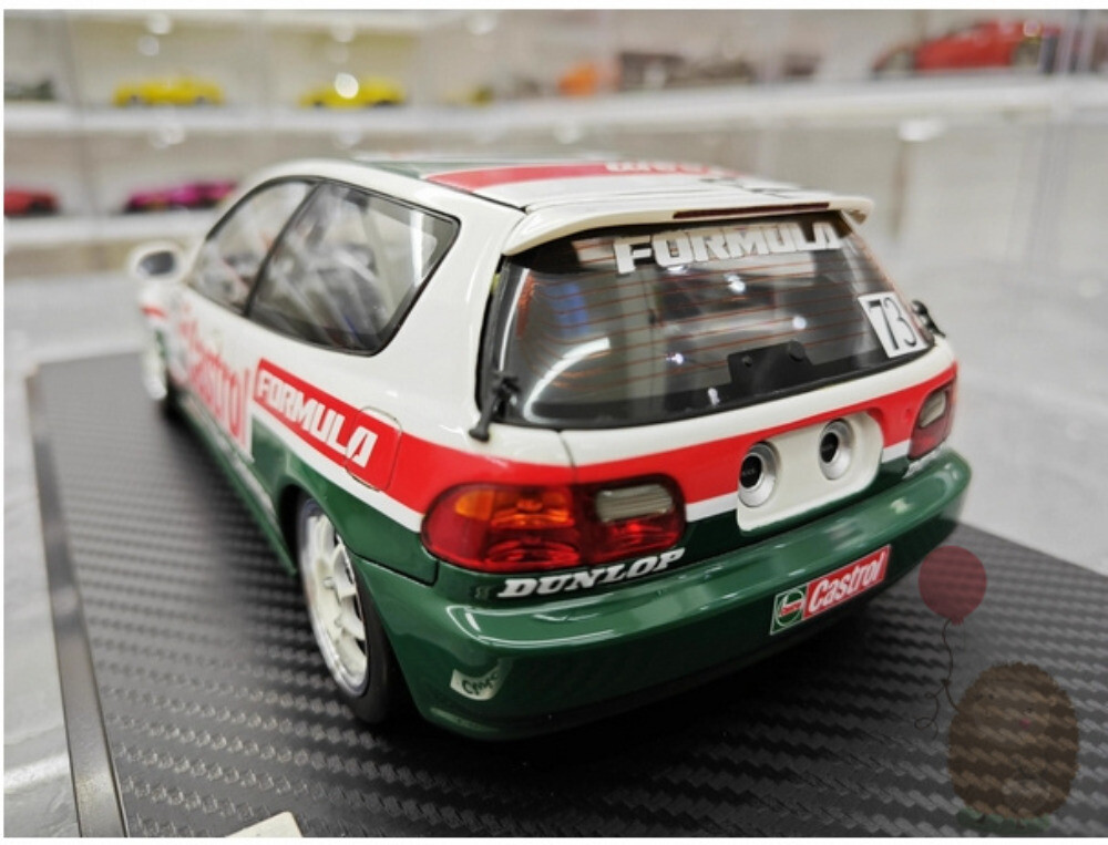 IG 1/18 Honda CIVIC EG6 #73 Resin model Diecast Model Car Simulation Boys Gifts