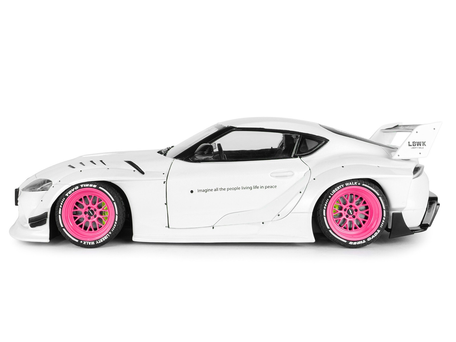 2025 TOYOTA GR SUPRA “LIBERTY WALK” WHITE 1/18 DIECAST MODEL BY SOLIDO S1815502