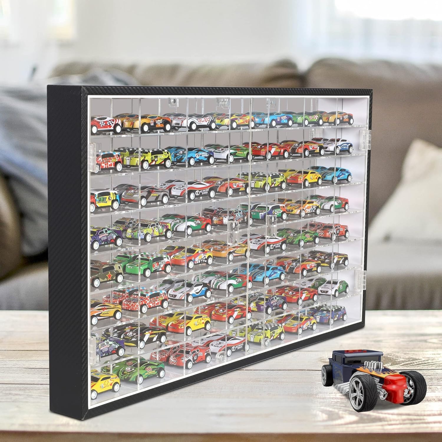 Hot Toy Cars Model 1/64 Scale Wheels Diecast Display Case Storage UV Protection