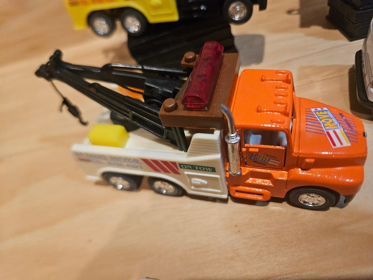 Diecast Emergency Vehicle Lot Police Fire Tow Truck Flatbed 6pc Pre-Owned