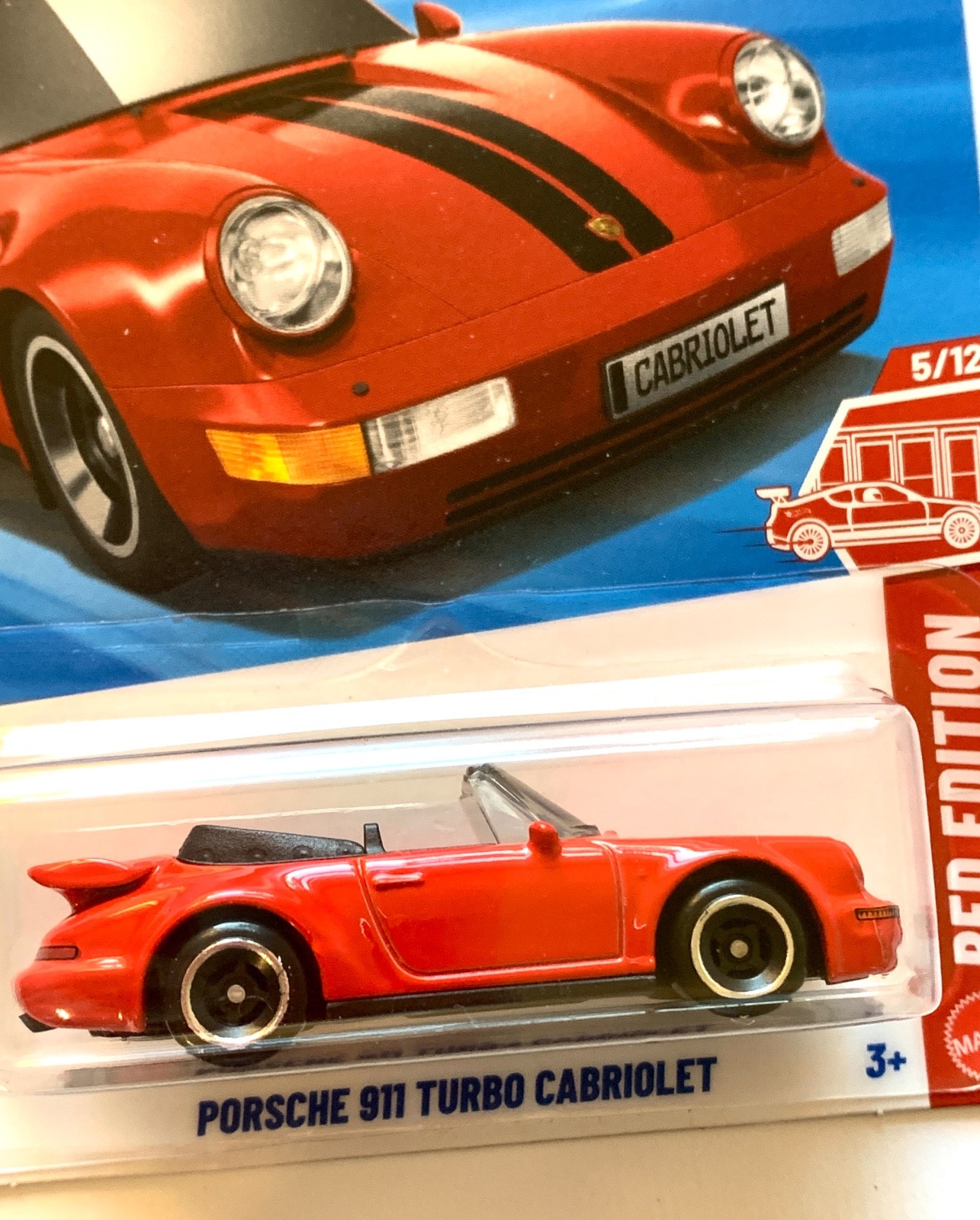 Hot Wheels Red Edition Porsche 911 Turbo Cabriolet