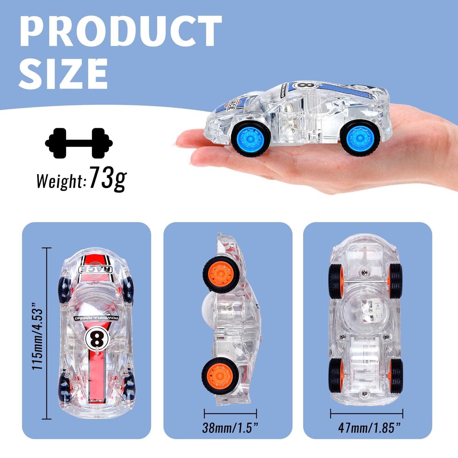 Race Cars Toys Light Up Toys Pull Back Cars Set 3 4 5 6 7 8 Years Party Gift