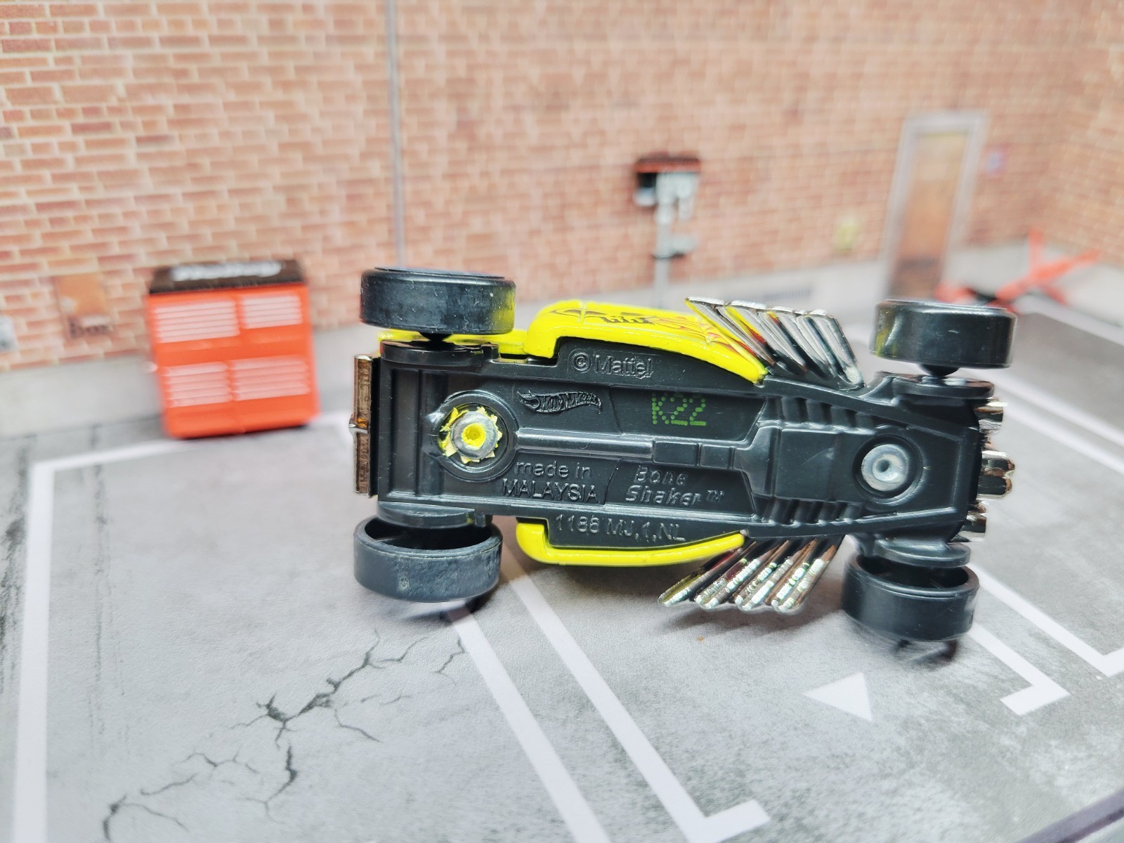 Hot Wheels HW Daredevils Forza Motorsport Yellow Bone Shaker Loose ~ Mooneyes