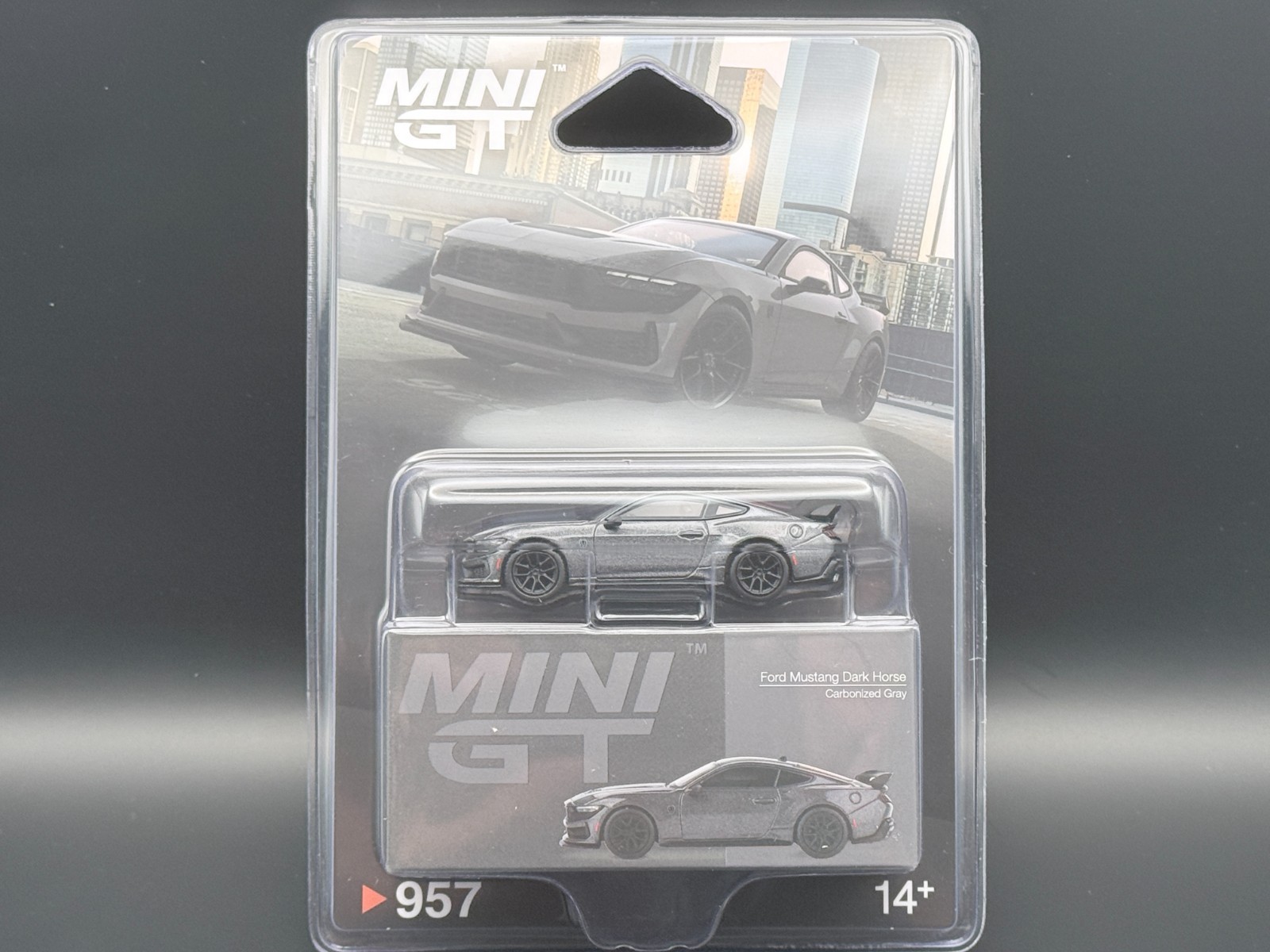 Mini GT Ford Mustang Dark Horse 2024 Carbonized Gray #957 1/64