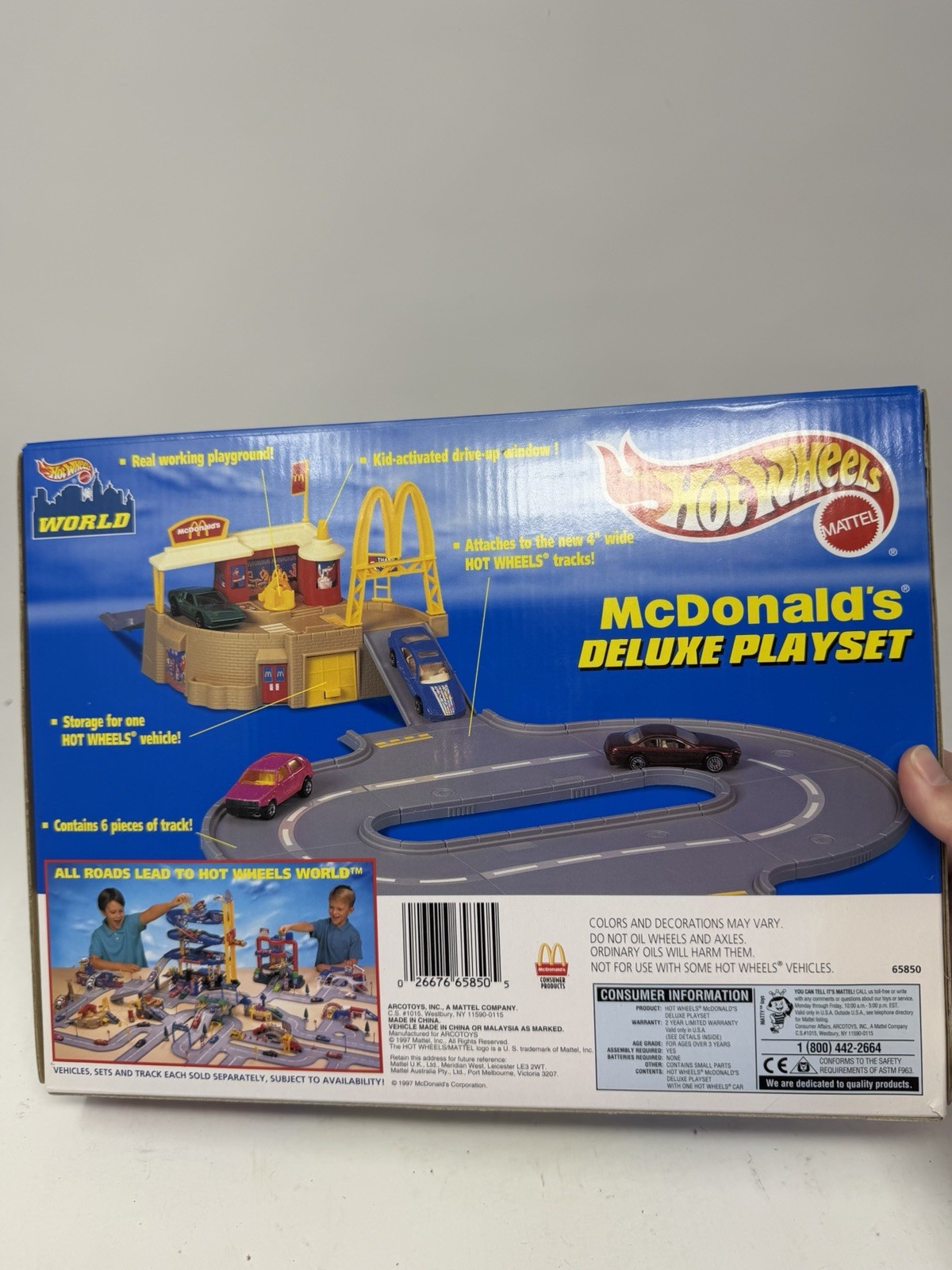 🔥 Hot Wheels McDonald’s Deluxe Playset 65850 – 1990s Vintage – NEW & SEALED! 🔥