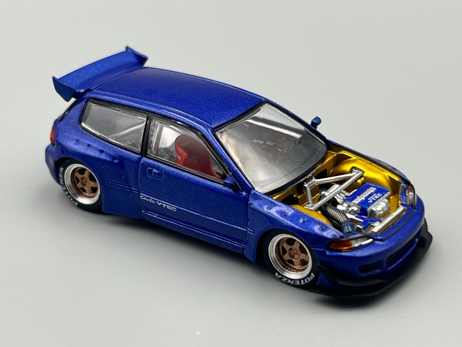 Honda Civic Type R EG6 Pandem Widebody Hatchback Engine Bay 1/64 scale Poprace