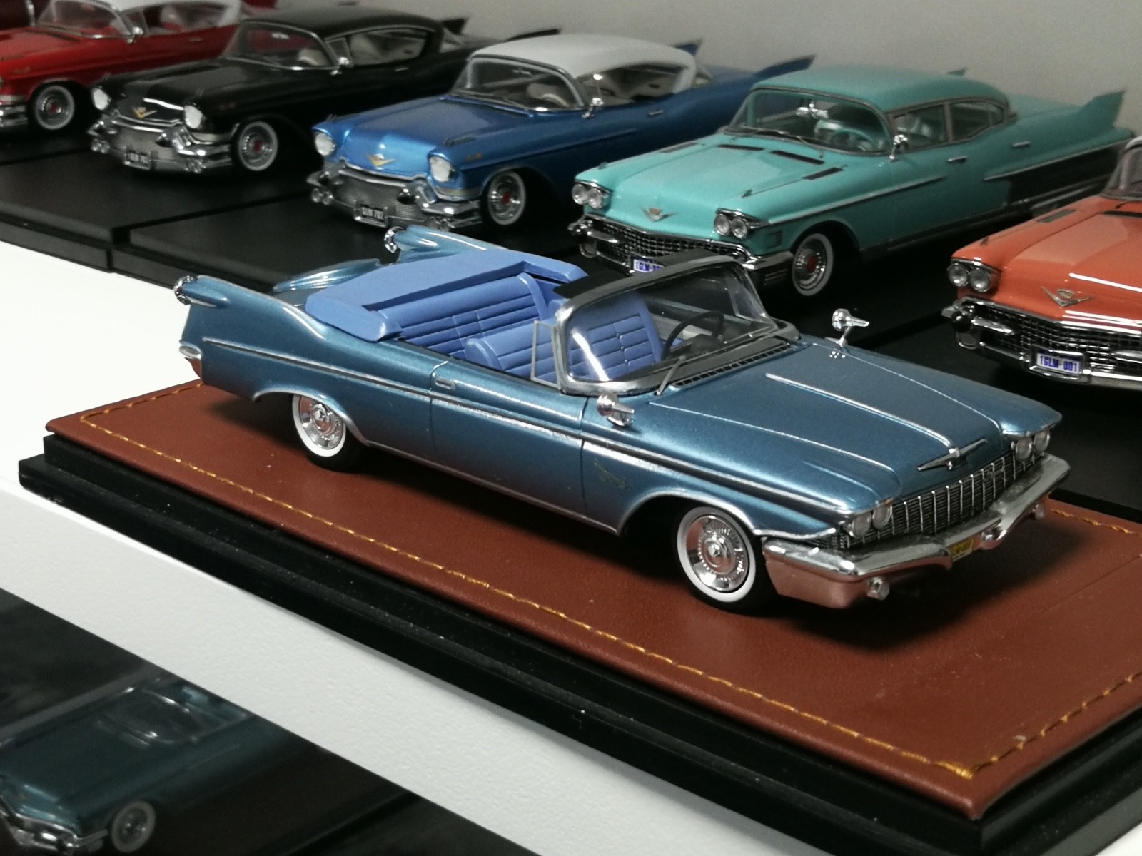 1960 Imperial conv 1/43 GLM resin n Brooklin Moonstone Blue Ltd Top down