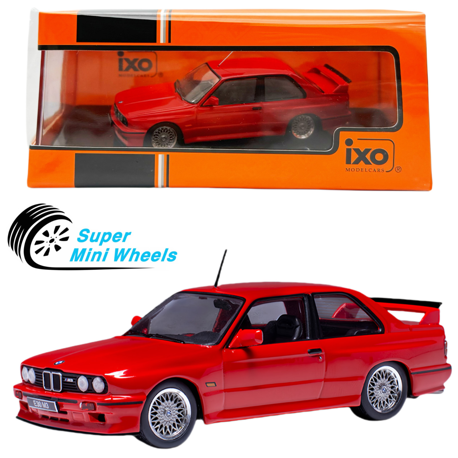 IXO Models 1:43 1990 BMW M3 SPORT EVOLUTION Red
