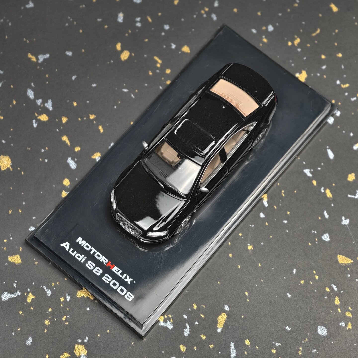 1:64 S8 2008 Black Alloy Diecast Model Car Collectible Gift Display