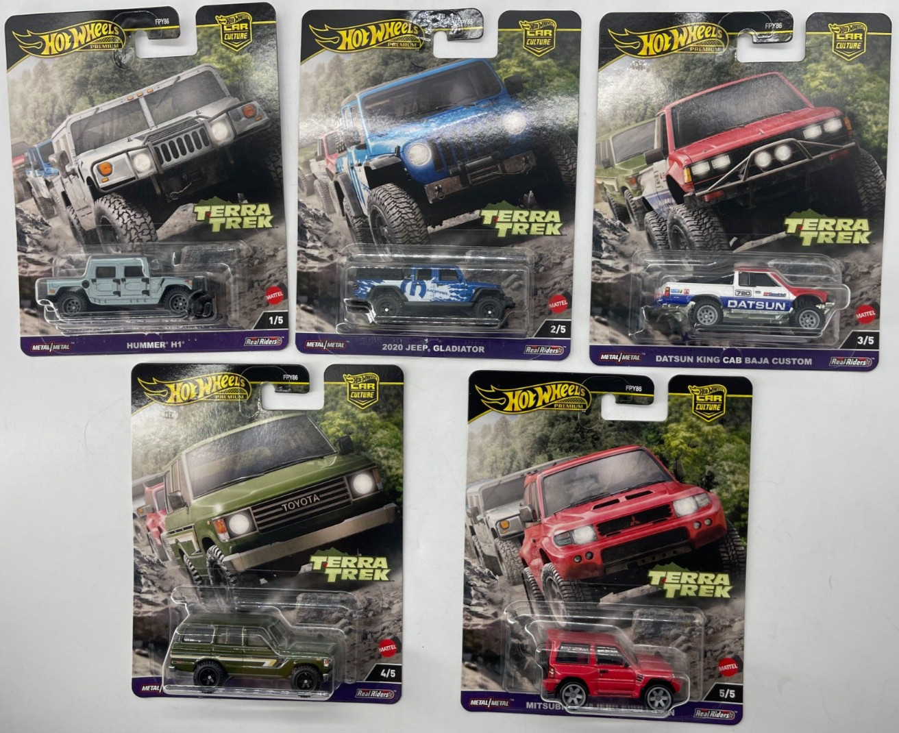 5 LOT x 2024 MATTEL Hot Wheels Premium Car Culture C Terra Trek Cars FPY86-961C