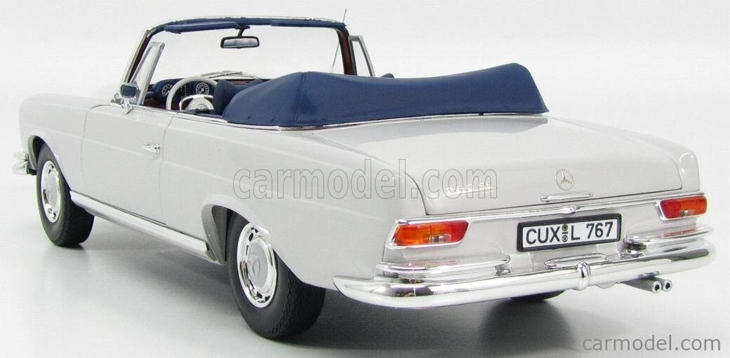 NOREV 1969 MERCEDES 280SE CABRIO Light Grey W/Removable Top 1:18*New! VERY RARE!