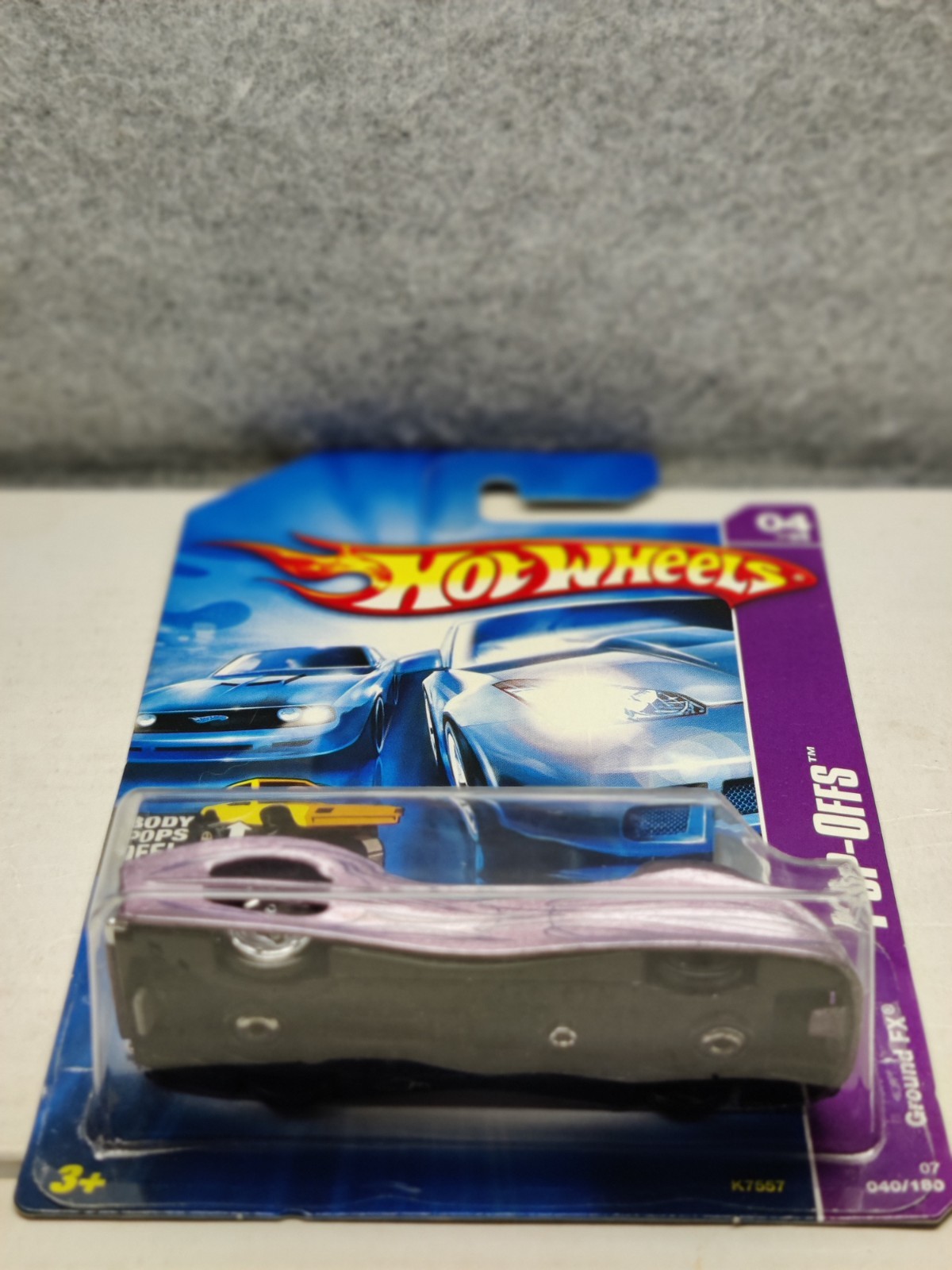 Hot Wheels 2007 Pop-Offs #4/4 Purple “GROUND FX” #040/180 -Mint Card!
