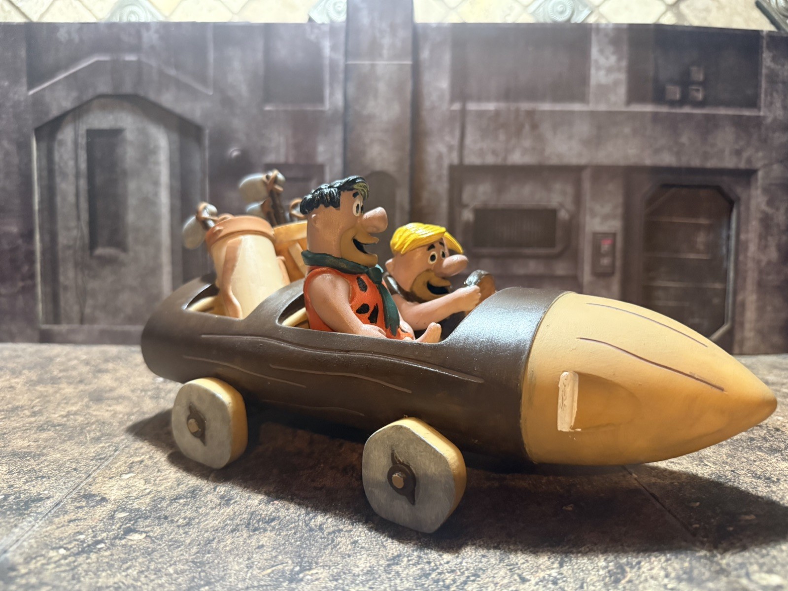1/16 scale Barney Rubble and Fred Flintstones going golfing