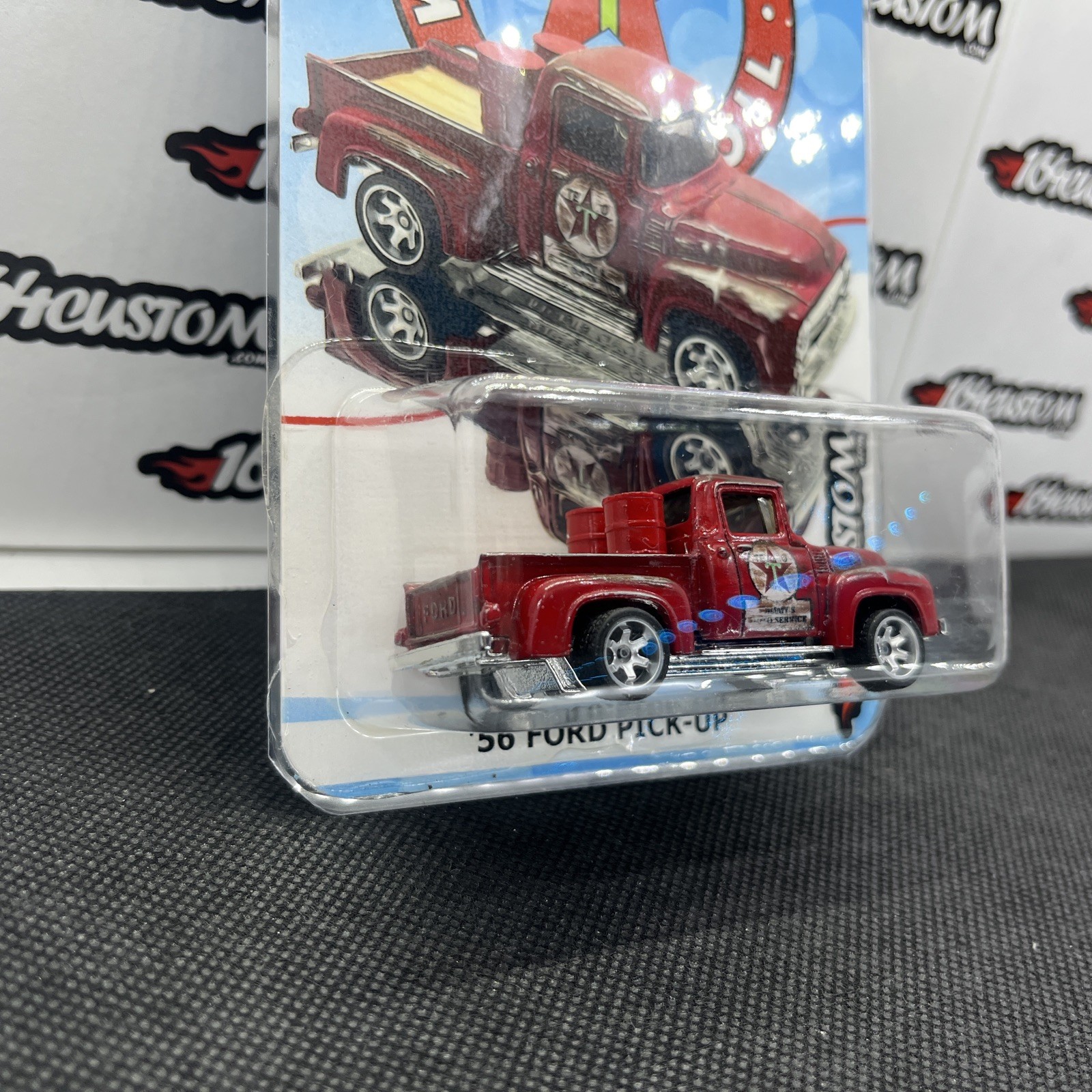 ’56 Ford Pickup Truck – Custom TEXACO diecast, real wood bed, Real Riders