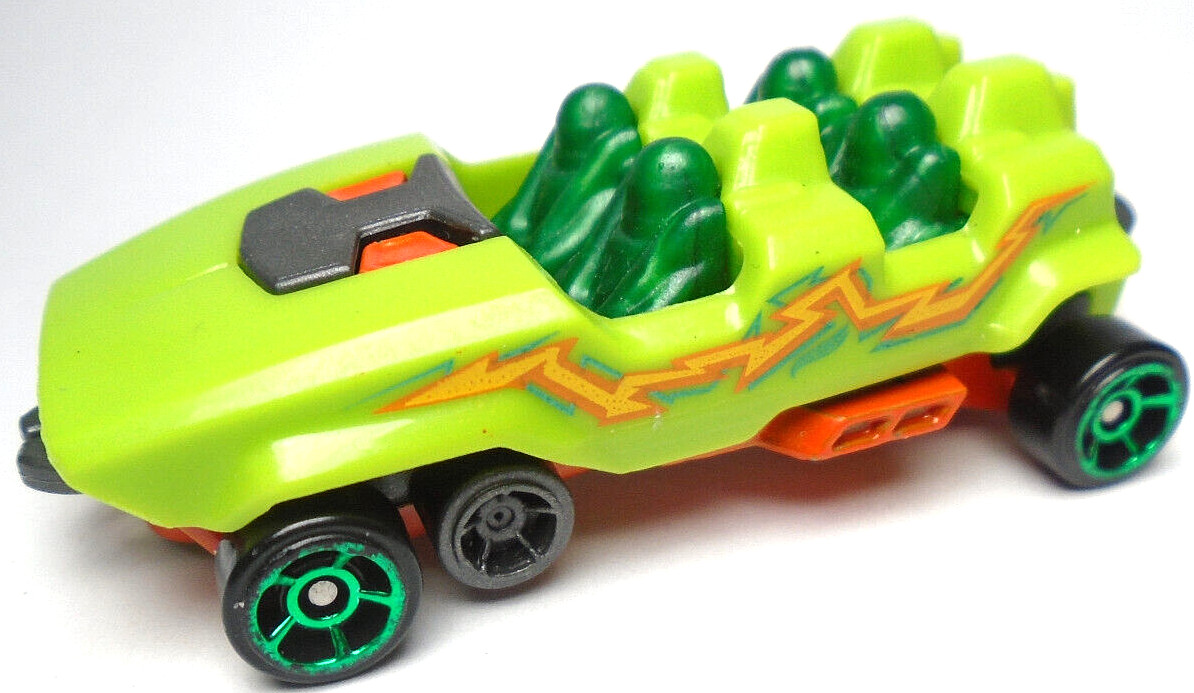 2020 HOT WHEELS LOOPSTER GREEN 1:64 DIECAST 2 3/4″ ROLLER COASTER CAR W/ ORANGE