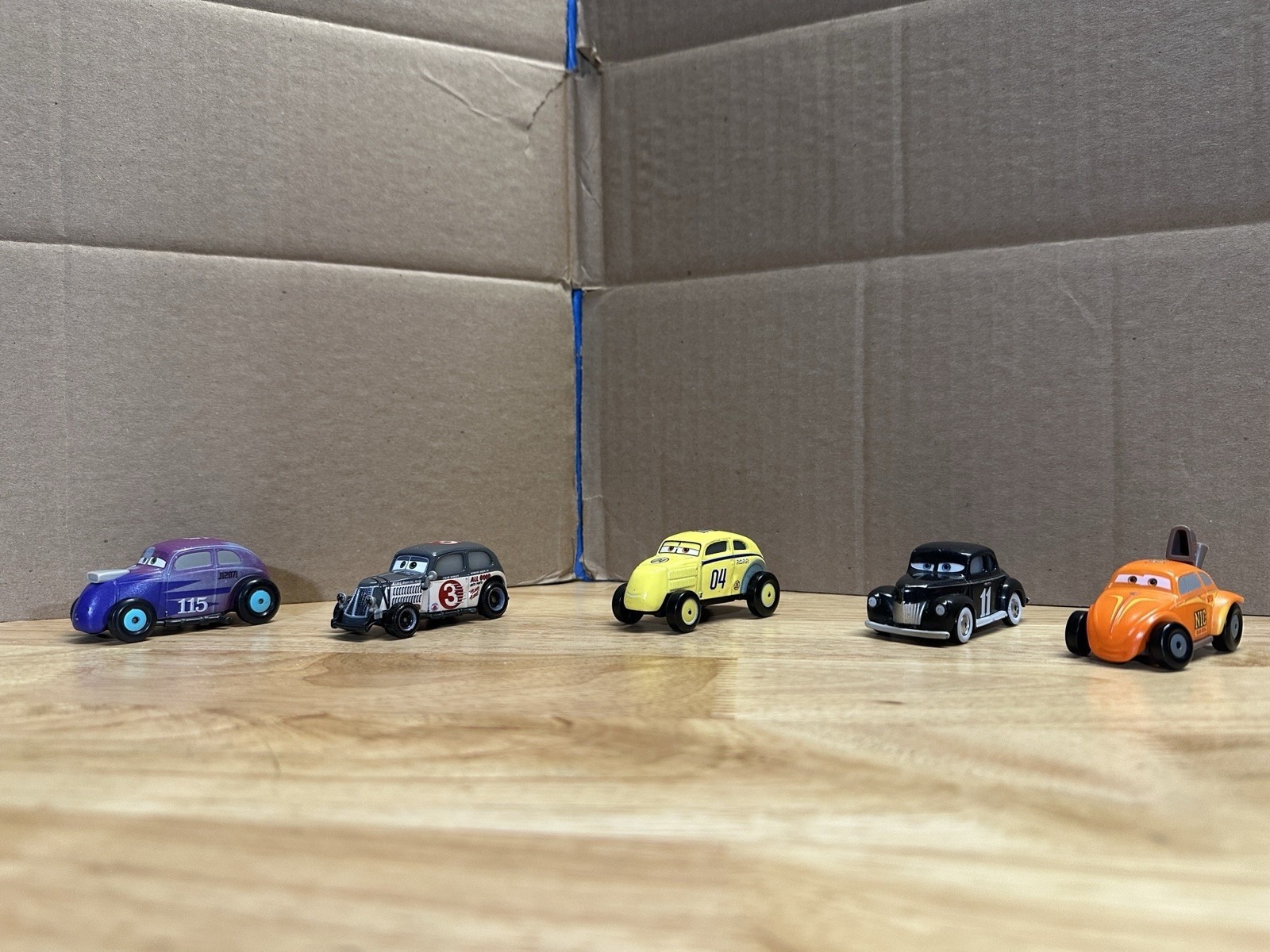Disney Pixar Cars Diecast Lot of 5 Vintage Classic Racers 1:55 Mattel Authentic