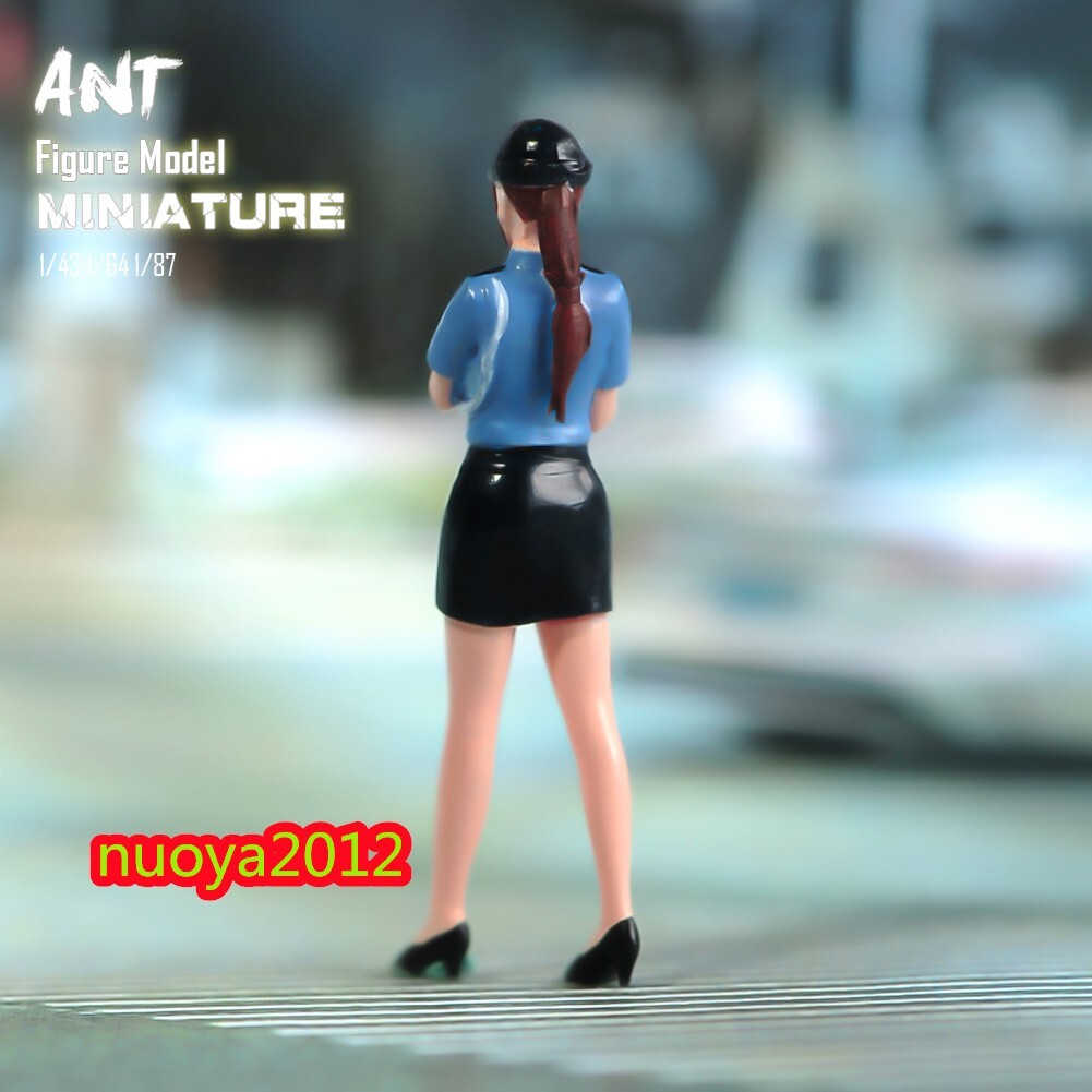 5pc 1/87 Police Girl Scene Props Miniatures Figures Model For Cars Vehicles Toys