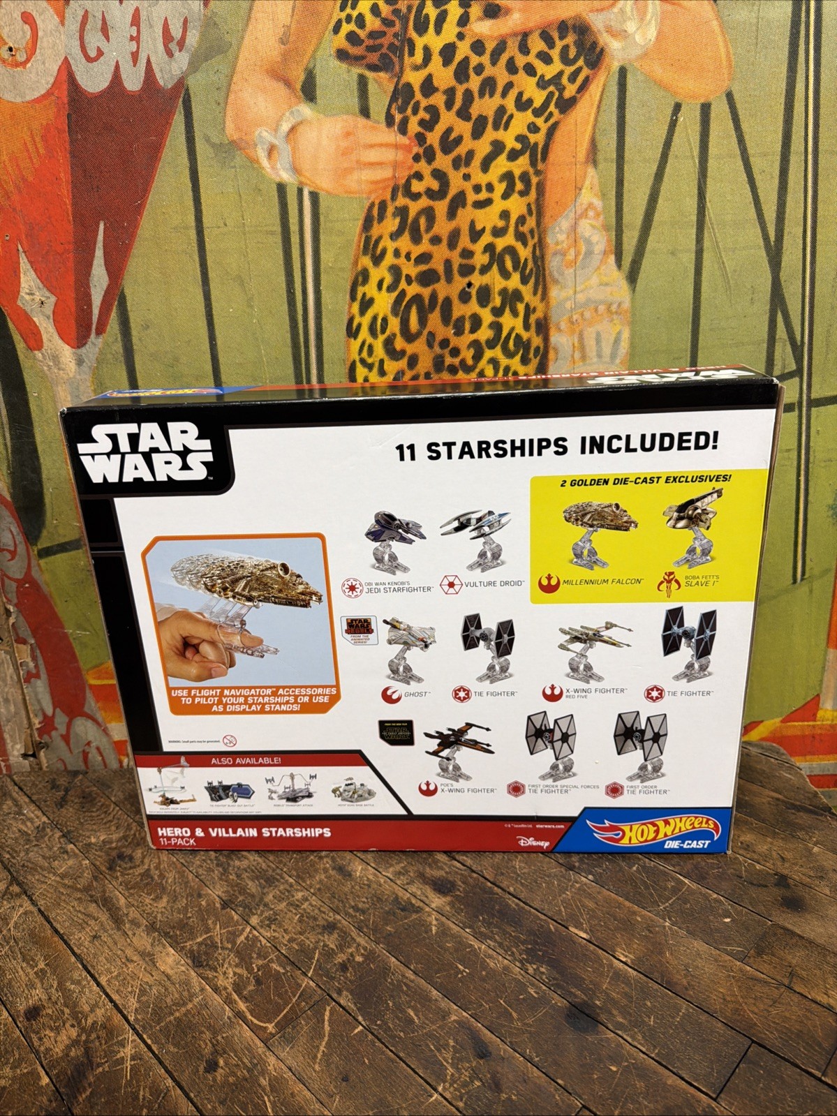 HOT WHEELS DIECAST DISNEY STAR WARS HERO & VILLAIN STARSHIPS 11 PACK FIGURE RARE