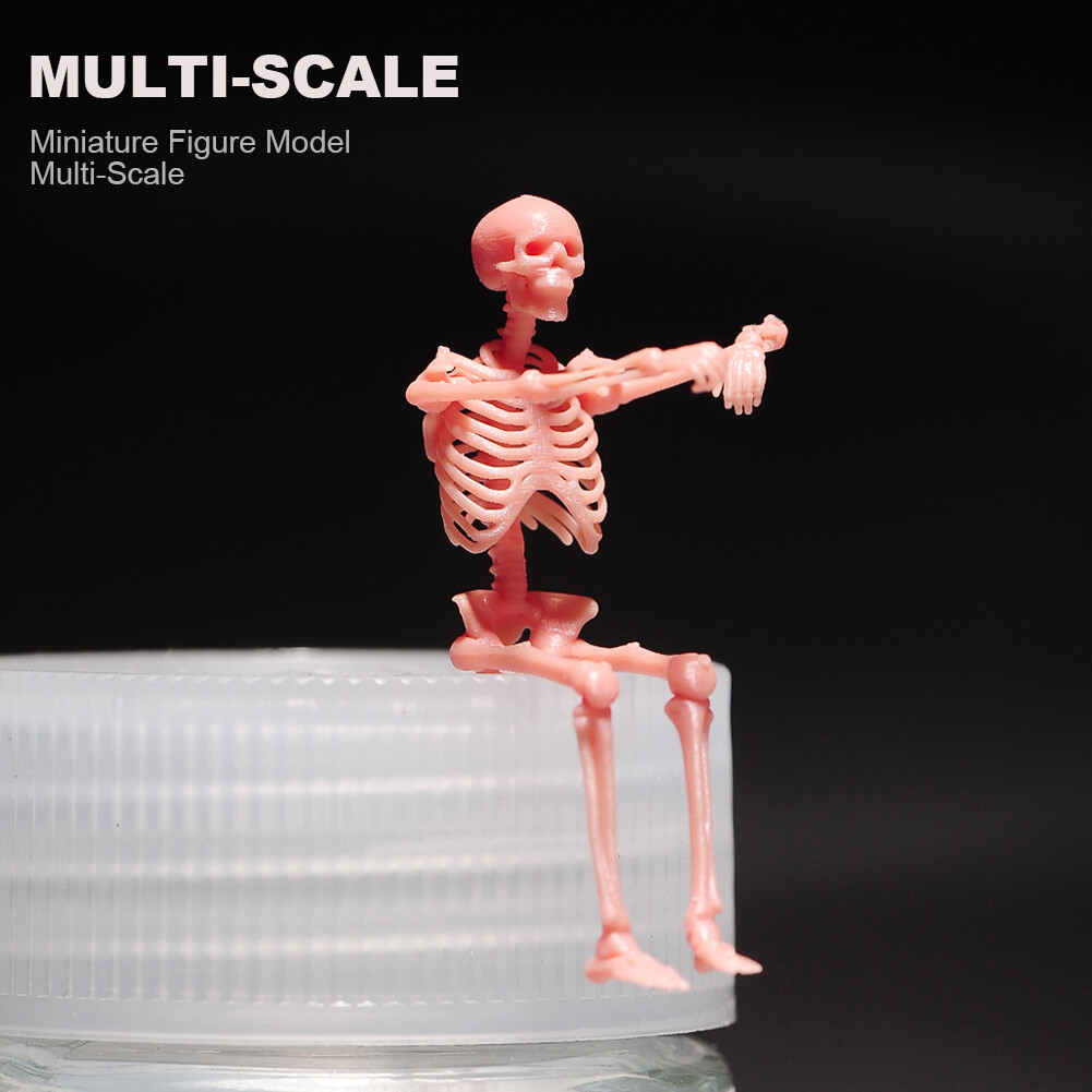 1/43 1/64 1/87 Miniatures Skull Driving Scene Prop Figures Model For Car Vehicle