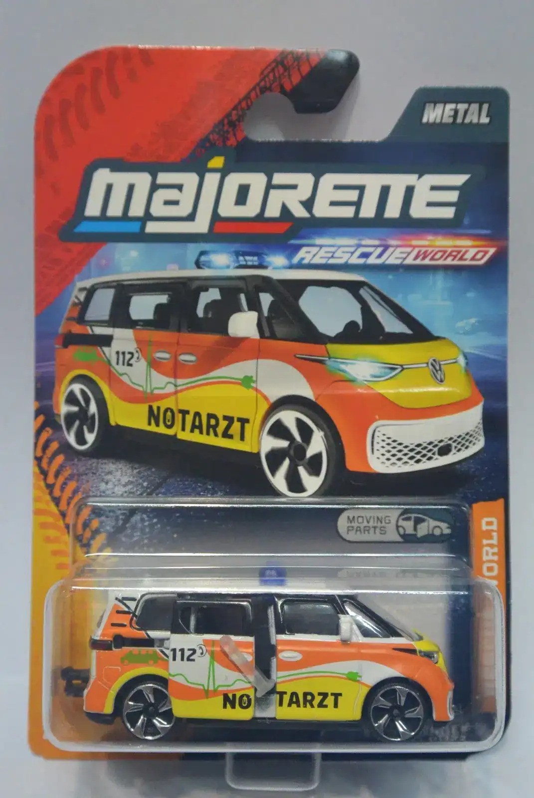 Majorette Volkswagen ID Buzz Rescue Diecast Model 1:64 Scale