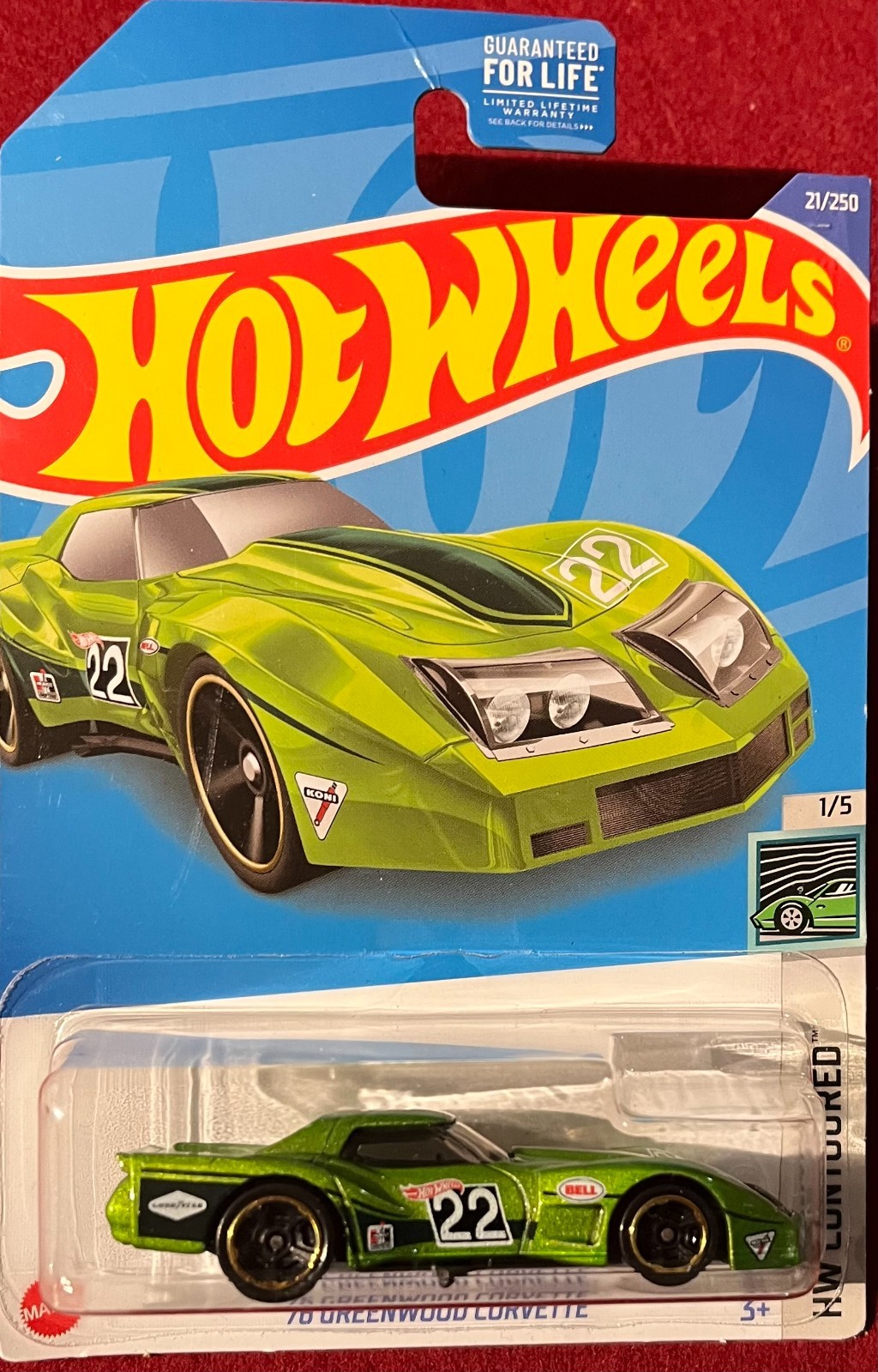 HOT WHEELS ’76 GREENWOOD CORVETTE GREEN 21/250. SEE COMBINED OFFERS!