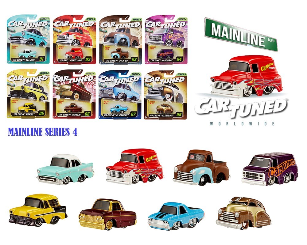 2025 CarTuned 1:64 Series 4 Mainline Assortment 8 Car Set, 592631-XX3 Seal Case