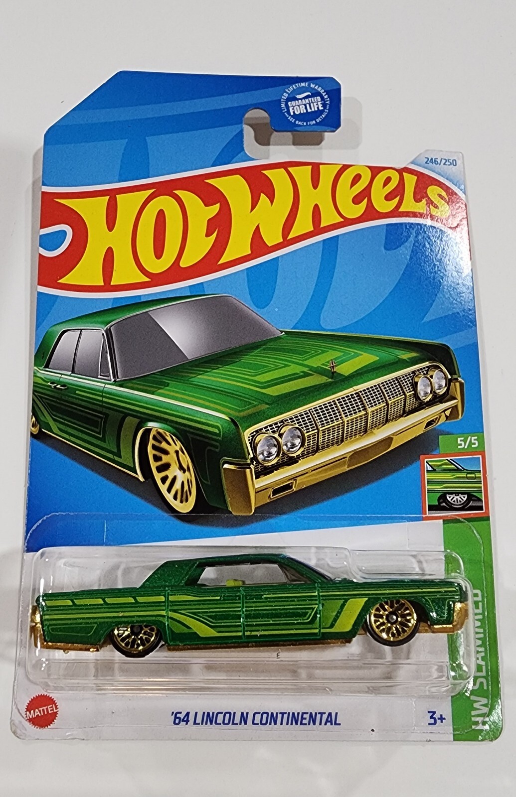 Hot Wheels – Dollar General Exclusive ’64 Lincoln Continental Neon Green – 2024