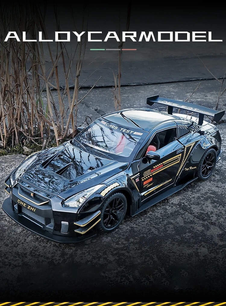 1:32 Nissan Skyline Ares GTR R35 Diecast Toy Vehicle Light Car Free Shipping New