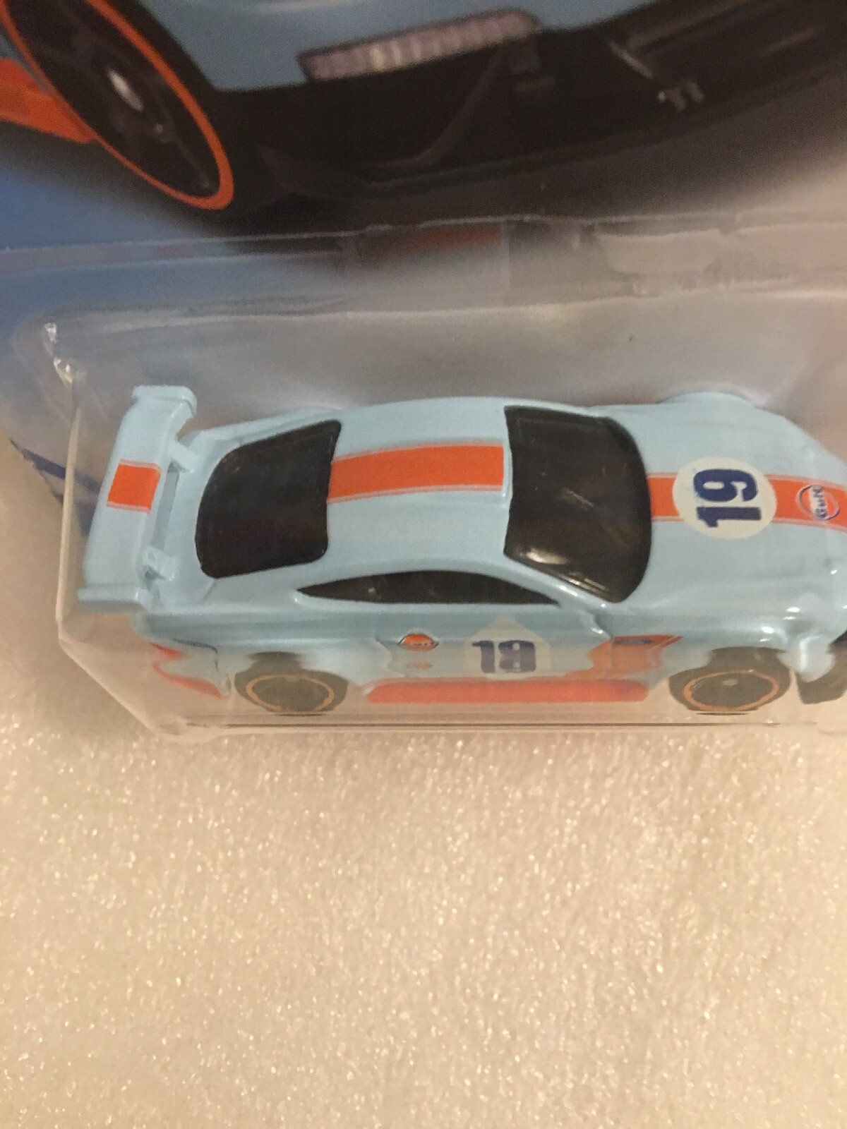 2019 HOT WHEELS CUSTOM 18 FORD MUSTANG GT #180 GULF CAR LIGHT BLUE NEW/ CARD B4