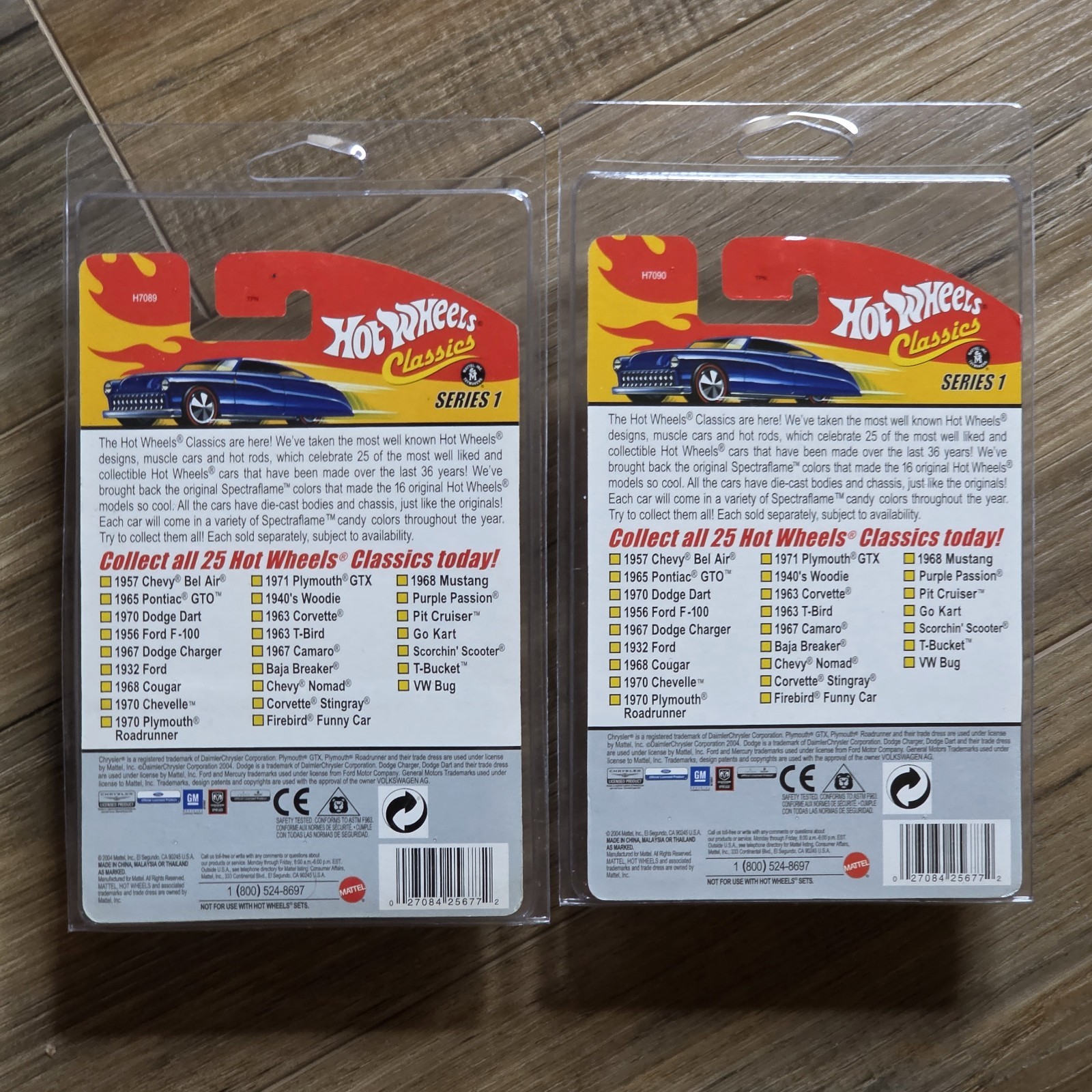 Hot Wheels Classics Series 1 Set of 22 Spectraflame Paint Redlines 1/64 Diecast