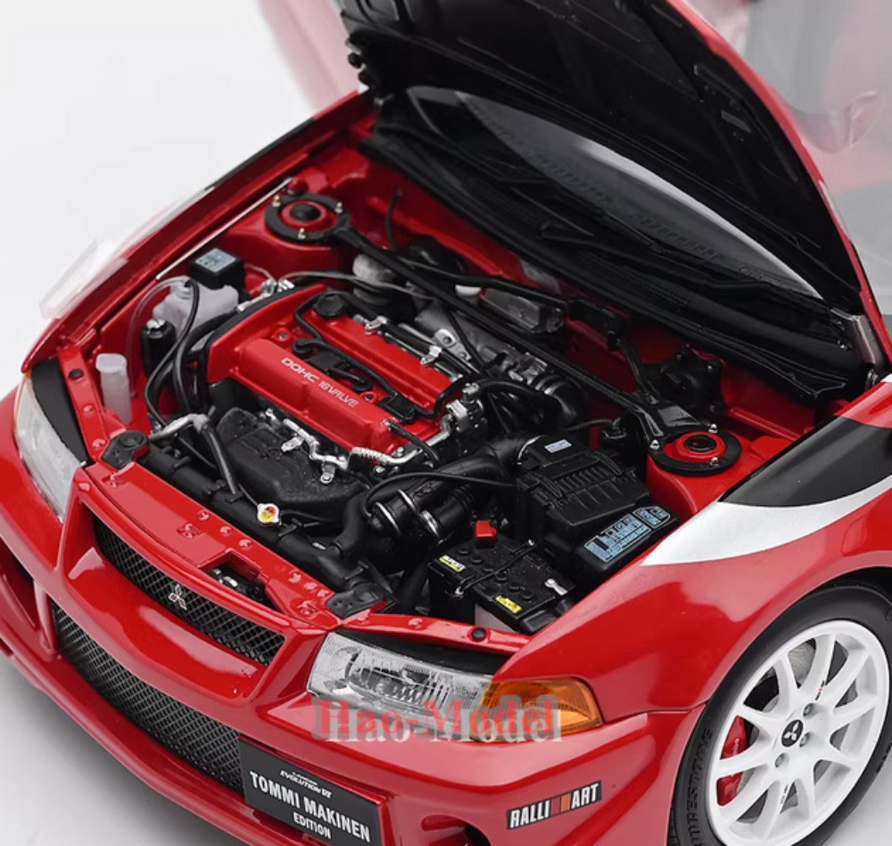 MotorHelix 1/18 Mitsubishi Lancer EVO 6.5 Alloy Diecast Model Car White/Red Gift