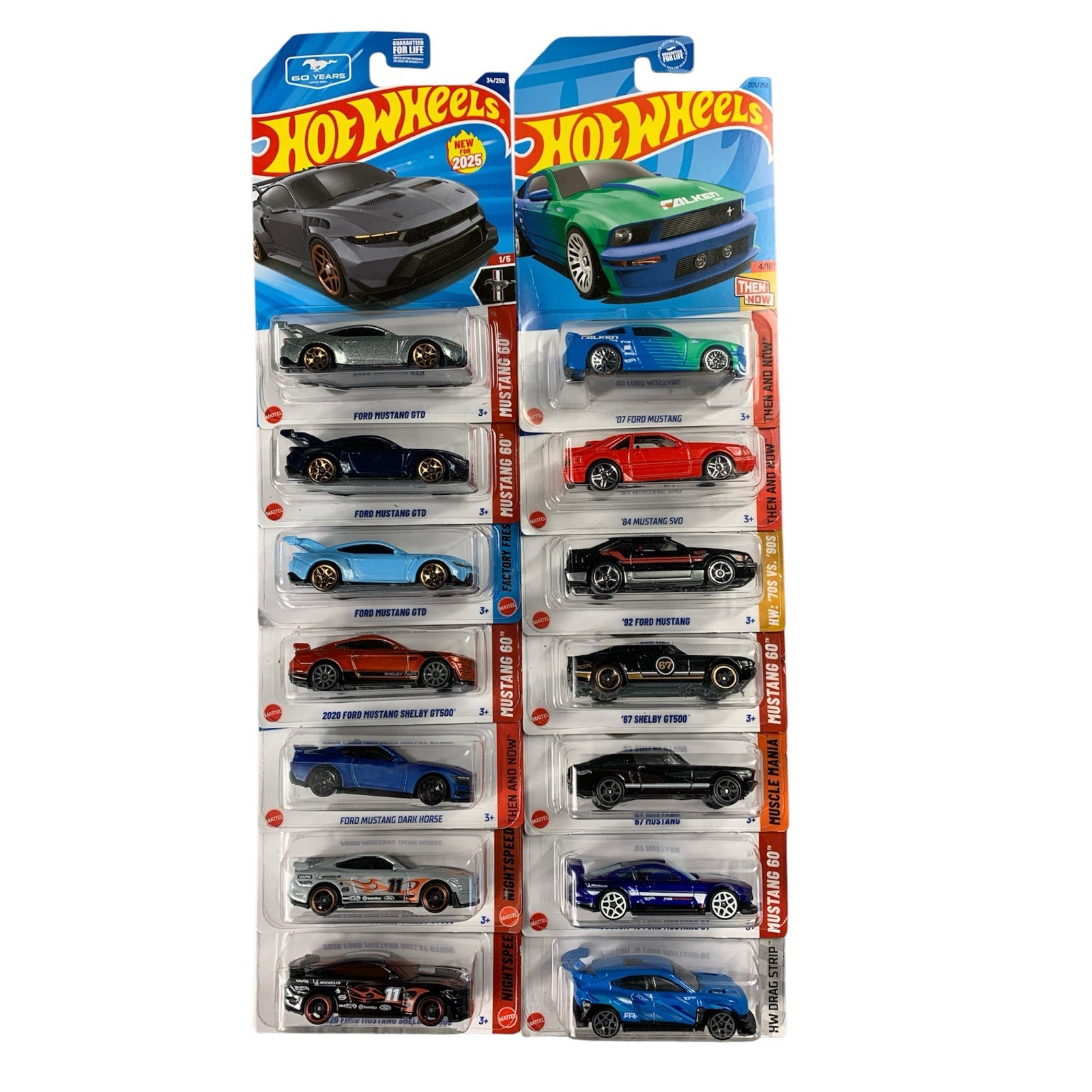 Hot Wheels FORD MUSTANG LOT OF 14 Different Variants HW 60 Years Then & Now NEW