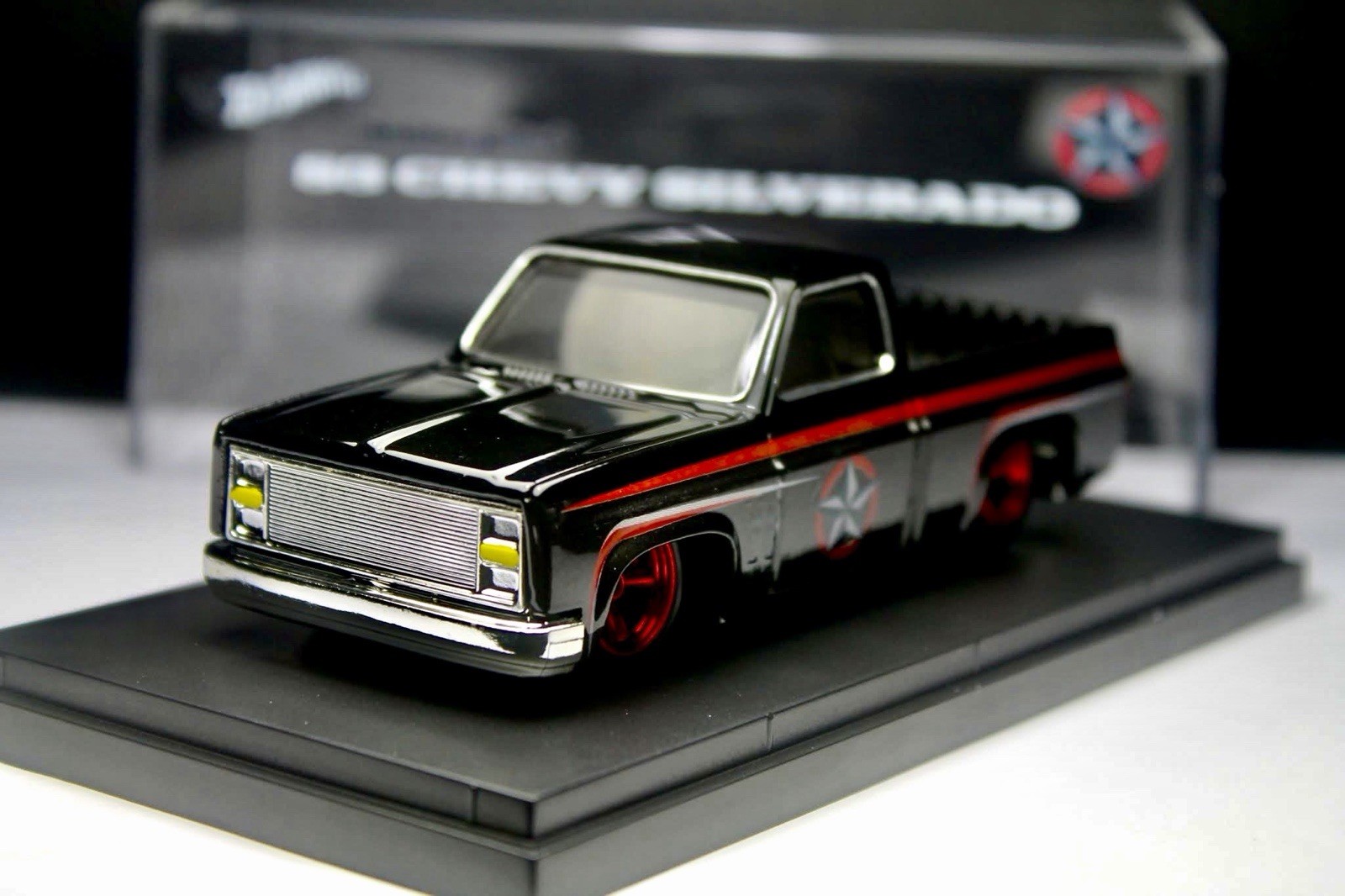 Hot Wheels 83 Silverado XL Military Rod Black Colour Custom Made