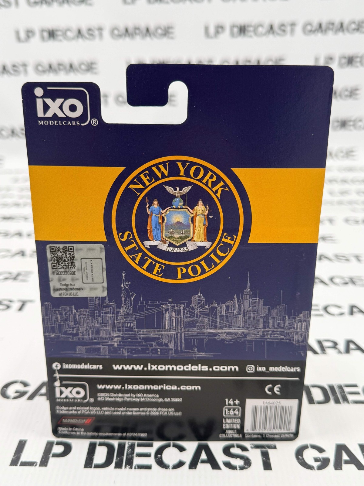 IXO Models 2023 Dodge Charger Pursuit New York State Police 1:64 Diecast