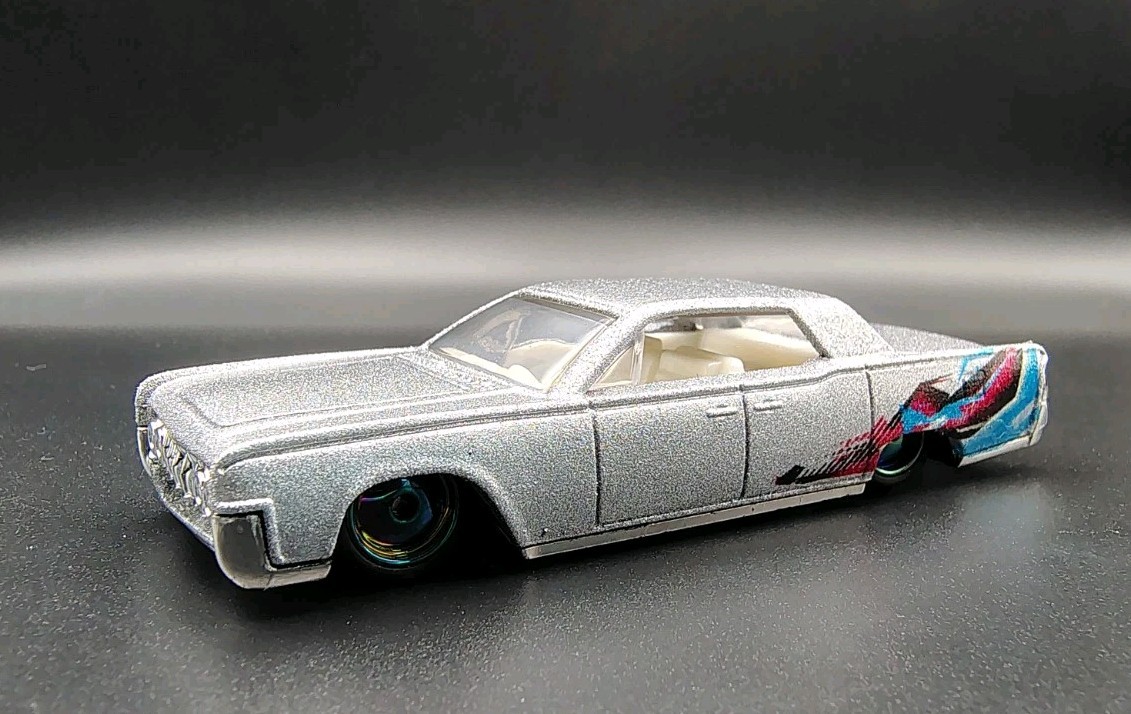 Custom Hot Wheels 64 Lincoln Continental Metallic Silver SSHIFTW NoScalpCustoms