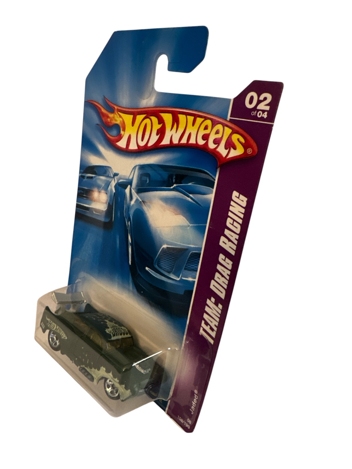 Hot Wheels 2008 TEAM: Drag Racing Series #158 Jaded Flat Olive w/ 5SPs