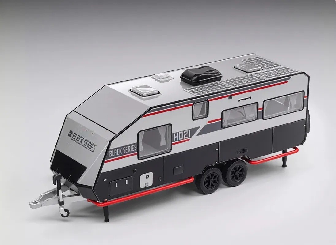 XCARTOYS 1:64 Black Series HQ21 Off Road Trailer RV Model Diecast Metal Car