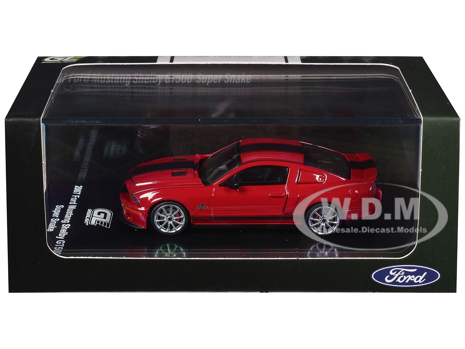 2007 SHELBY GT500 SUPER SNAKE TORCH RED 1/64 BY MOTORHELIX/GREENLIGHT 1251006B