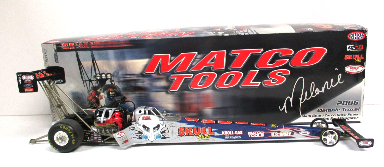 RACING CHAMPIONS RC2 MELANIE TROXEL SKULL GEAR 2006 NHRA TOP FUEL DRAGSTER 1/24