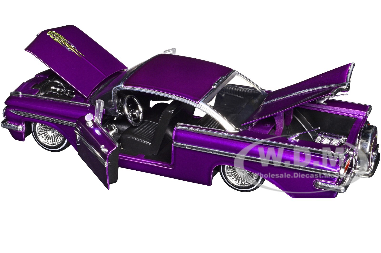 1959 CHEVROLET IMPALA LOWRIDER CANDY PURPLE 1/24 DIECAST MODEL BY JADA 35591